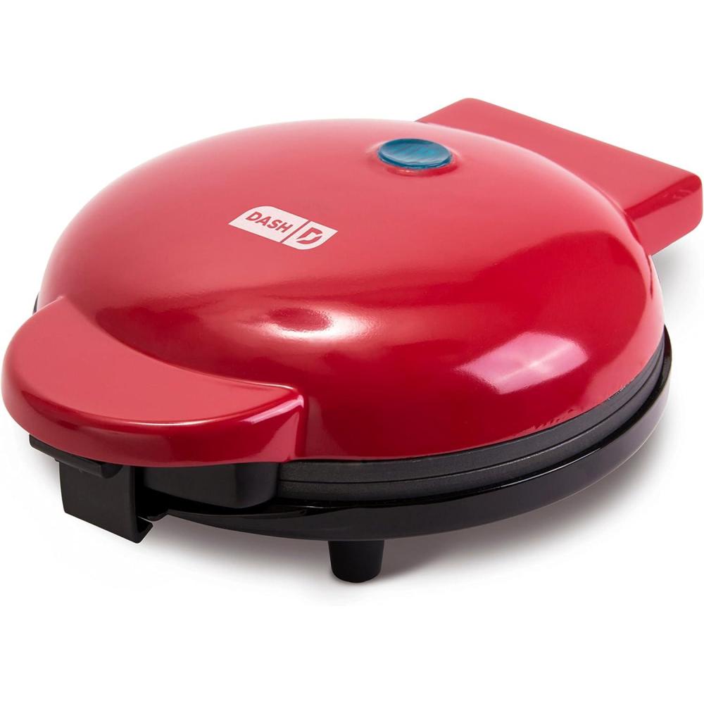 imageDASH Express 8 Waffle Maker for Waffles Paninis Hash Browns  other Breakfast Lunch or Snacks with Easy to Clean NonStick Cooking Surfaces  AquaRed