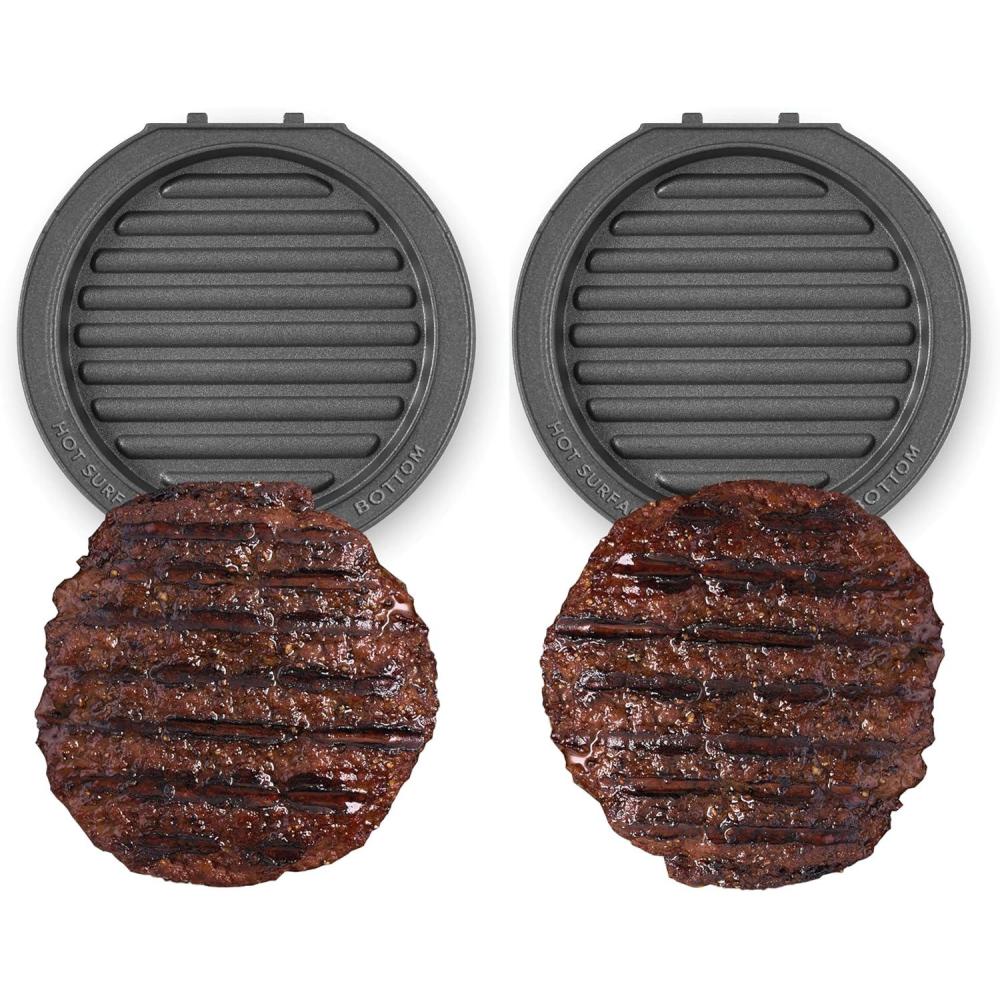 imageDASH Multimaker Mini System Two 4 Nonstick Removable Waffle Plates Gingerbread ampamp Snowflake  2Pc Plate Pack for Waffle Iron ampamp Griddle Compatible with Dash MultiMaker Mini System Nonstick SurfaceGrill  Grill