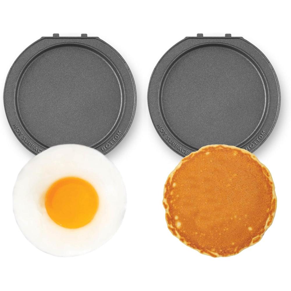 imageDASH Multimaker Mini System Two 4 Nonstick Removable Waffle Plates Gingerbread ampamp Snowflake  2Pc Plate Pack for Waffle Iron ampamp Griddle Compatible with Dash MultiMaker Mini System Nonstick SurfaceGriddle  Griddle