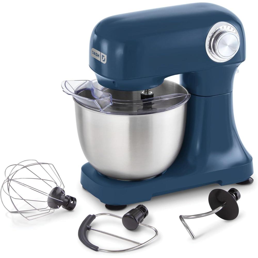 imageDASH TiltHead 35qt Stand Mixer 12 Speeds with Paddle Dough Hook and Whisk Attaachments AquaNavy