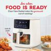 DASH 7qt Clear View Digital Air Fryer – Forged Iron(Cream)