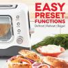 DASH Clear View Toaster: Extra Wide Slot Toaster with See Through Window – Defrost, Reheat + Auto Shut Off Feature for Bagels, Specialty Breads & other Baked Goods – Grey(White)