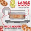 DASH Clear View Toaster: Extra Wide Slot Toaster with See Through Window – Defrost, Reheat + Auto Shut Off Feature for Bagels, Specialty Breads & other Baked Goods – Grey(White)