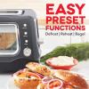 DASH Clear View Toaster: Extra Wide Slot Toaster with See Through Window – Defrost, Reheat + Auto Shut Off Feature for Bagels, Specialty Breads & other Baked Goods – Grey(Gray)
