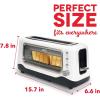 DASH Clear View Toaster: Extra Wide Slot Toaster with See Through Window – Defrost, Reheat + Auto Shut Off Feature for Bagels, Specialty Breads & other Baked Goods – Grey(White)