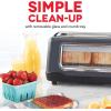 DASH Clear View Toaster: Extra Wide Slot Toaster with See Through Window – Defrost, Reheat + Auto Shut Off Feature for Bagels, Specialty Breads & other Baked Goods – Grey(Gray)