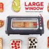 DASH Clear View Toaster: Extra Wide Slot Toaster with See Through Window – Defrost, Reheat + Auto Shut Off Feature for Bagels, Specialty Breads & other Baked Goods – Grey(Gray)