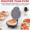 DASH Deluxe Mini Maker for Individual Waffles, Hash Browns, Keto Chaffles with Included Brush and Cord Wrap, and Easy to Clean Non-Stick Surfaces, 4 Inch, Dream Blue(Storm Grey)
