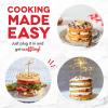 DASH Deluxe Mini Maker for Individual Waffles, Hash Browns, Keto Chaffles with Included Brush and Cord Wrap, and Easy to Clean Non-Stick Surfaces, 4 Inch, Dream Blue(Apple Red)