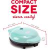 DASH Express 8” Waffle Maker for Waffles, Paninis, Hash Browns + other Breakfast, Lunch, or Snacks, with Easy to Clean, Non-Stick Cooking Surfaces – Aqua(Aqua)
