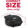 DASH Express 8” Waffle Maker for Waffles, Paninis, Hash Browns + other Breakfast, Lunch, or Snacks, with Easy to Clean, Non-Stick Cooking Surfaces – Aqua(Black)