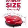 DASH Express 8” Waffle Maker for Waffles, Paninis, Hash Browns + other Breakfast, Lunch, or Snacks, with Easy to Clean, Non-Stick Cooking Surfaces – Aqua(Red)
