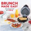 DASH Express 8” Waffle Maker for Waffles, Paninis, Hash Browns + other Breakfast, Lunch, or Snacks, with Easy to Clean, Non-Stick Cooking Surfaces – Aqua(Red Heart)