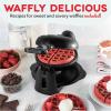 DASH Flip Belgian Waffle Maker – 1” Thick Waffle Mold, Nonstick Waffle Iron with Quick Heat-Up, Surface – Rotating Belgian Waffle Maker for Kids and Families, Just Add Batter (Black)(Black)