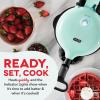 DASH Flip Belgian Waffle Maker – 1” Thick Waffle Mold, Nonstick Waffle Iron with Quick Heat-Up, Surface – Rotating Belgian Waffle Maker for Kids and Families, Just Add Batter (Black)(Aqua)