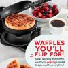 DASH Flip Belgian Waffle Maker – 1” Thick Waffle Mold, Nonstick Waffle Iron with Quick Heat-Up, Surface – Rotating Belgian Waffle Maker for Kids and Families, Just Add Batter (Black)(Black)