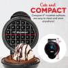 DASH Mini Maker Waffle Maker + Griddle, 2-Pack Griddle + Waffle Iron – Aqua(Black)