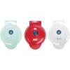 DASH Mini Maker Waffle Maker + Griddle, 2-Pack Griddle + Waffle Iron – Aqua(Red/Aqua/White)