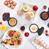 DASH Mini Maker Waffle Maker + Griddle, 2-Pack Griddle + Waffle Iron – Aqua(Red/Aqua/White)