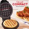 DASH Mini Waffle Maker (2 Pack) for Individual Waffles Hash Browns, Keto Chaffles with Easy to Clean, Non-Stick Surfaces, 4 Inch, Black(Black)