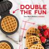DASH Mini Waffle Maker (2 Pack) for Individual Waffles Hash Browns, Keto Chaffles with Easy to Clean, Non-Stick Surfaces, 4 Inch, Black(Black)