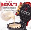 DASH Mini Waffle Maker (2 Pack) for Individual Waffles Hash Browns, Keto Chaffles with Easy to Clean, Non-Stick Surfaces, 4 Inch, Black(Red)