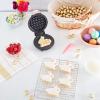 DASH Mini Waffle Maker Machine for Individuals, Paninis, Hash Browns, & Other On the Go Breakfast, Lunch, or Snacks, with Easy to Clean, Non-Stick Sides, Black Skull 4 Inch(Rose Bunny)