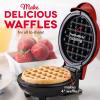DASH Mini Waffle Maker Machine for Individuals, Paninis, Hash Browns, & Other On the Go Breakfast, Lunch, or Snacks, with Easy to Clean, Non-Stick Sides, Purple Galaxy 4 Inch(Red Gift Set)