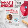 DASH Mini Waffle Maker Machine for Individuals, Paninis, Hash Browns, & Other On the Go Breakfast, Lunch, or Snacks, with Easy to Clean, Non-Stick Sides, Purple Galaxy 4 Inch(Red Gift Set)