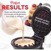 DASH Mini Waffle Maker Machine for Individuals, Paninis, Hash Browns, & Other On the Go Breakfast, Lunch, or Snacks, with Easy to Clean, Non-Stick Sides, Purple Galaxy 4 Inch(White Rainbow)