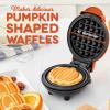 DASH Mini Waffle Maker Machine for Individuals, Paninis, Hash Browns, & Other On the Go Breakfast, Lunch, or Snacks, with Easy to Clean, Non-Stick Sides, Purple Galaxy 4 Inch(Orange Pumpkin)