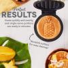 DASH Mini Waffle Maker Machine for Individuals, Paninis, Hash Browns, & Other On the Go Breakfast, Lunch, or Snacks, with Easy to Clean, Non-Stick Sides, Black Skull 4 Inch(White Pineapple)