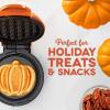 DASH Mini Waffle Maker Machine for Individuals, Paninis, Hash Browns, & Other On the Go Breakfast, Lunch, or Snacks, with Easy to Clean, Non-Stick Sides, Purple Galaxy 4 Inch(Orange Pumpkin)
