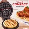 DASH Mini Waffle Maker Machine for Individuals, Paninis, Hash Browns, & Other On the Go Breakfast, Lunch, or Snacks, with Easy to Clean, Non-Stick Sides, Black Skull 4 Inch(Orange Leopard)