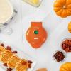 DASH Mini Waffle Maker Machine for Individuals, Paninis, Hash Browns, & Other On the Go Breakfast, Lunch, or Snacks, with Easy to Clean, Non-Stick Sides, Purple Galaxy 4 Inch(Orange Pumpkin)