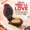 DASH Mini Waffle Maker Machine for Individuals, Paninis, Hash Browns, & Other On the Go Breakfast, Lunch, or Snacks, with Easy to Clean, Non-Stick Sides, Black Skull 4 Inch(Red Love Heart)