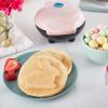 DASH Mini Waffle Maker Machine for Individuals, Paninis, Hash Browns, & Other On the Go Breakfast, Lunch, or Snacks, with Easy to Clean, Non-Stick Sides, Black Skull 4 Inch(Rose Bunny)