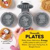 DASH Multimaker Mini System – Waffle Maker with Five 4” Removable Plates: Waffle Iron & Griddle, 3-in-1 Mini Waffle Maker for Kids and Families – Nonstick Surface, Just Add Batter (Red)(White)