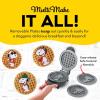 DASH Multimaker Mini System – Waffle Maker with Five 4” Removable Plates: Waffle Iron & Griddle, 3-in-1 Mini Waffle Maker for Kids and Families – Nonstick Surface, Just Add Batter (Red)(White)
