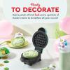 DASH Multimaker Mini System Two 4” Nonstick Removable Waffle Plates (Gingerbread & Snowflake) – 2Pc Plate Pack for Waffle Iron & Griddle, Compatible with Dash MultiMaker Mini System, Nonstick Surface(Bunny & Shamrock)