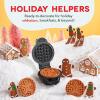 DASH Multimaker Mini System Two 4” Nonstick Removable Waffle Plates (Gingerbread & Snowflake) – 2Pc Plate Pack for Waffle Iron & Griddle, Compatible with Dash MultiMaker Mini System, Nonstick Surface(Gingerbread & Snowflake)