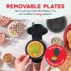 DASH Multimaker Mini System Two 4” Nonstick Removable Waffle Plates (Gingerbread & Snowflake) – 2Pc Plate Pack for Waffle Iron & Griddle, Compatible with Dash MultiMaker Mini System, Nonstick Surface(Bunny & Shamrock)