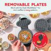 DASH Multimaker Mini System Two 4” Nonstick Removable Waffle Plates (Gingerbread & Snowflake) – 2Pc Plate Pack for Waffle Iron & Griddle, Compatible with Dash MultiMaker Mini System, Nonstick Surface(Rocketship & Star)