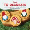 DASH Multimaker Mini System Two 4” Nonstick Removable Waffle Plates (Gingerbread & Snowflake) – 2Pc Plate Pack for Waffle Iron & Griddle, Compatible with Dash MultiMaker Mini System, Nonstick Surface(Mushroom & Gnome)