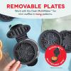 DASH Multimaker Mini System Two 4” Nonstick Removable Waffle Plates (Gingerbread & Snowflake) – 2Pc Plate Pack for Waffle Iron & Griddle, Compatible with Dash MultiMaker Mini System, Nonstick Surface(Gingerbread & Snowflake)