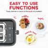 DASH SmartStore 2-Slice Toaster – Compact Design with 5 Browning Levels & Storage Lid, Extra-Wide Slot Large Toaster, 1-Touch Bagel & +15 Seconds Functions – Easy Clean Up Crumb Tray (Black)(Black)