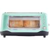 DASH Clear View Toaster: Extra Wide Slot Toaster with See Through Window – Defrost, Reheat + Auto Shut Off Feature for Bagels, Specialty Breads & other Baked Goods – Grey(Aqua)