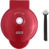 DASH Deluxe Mini Maker for Individual Waffles, Hash Browns, Keto Chaffles with Included Brush and Cord Wrap, and Easy to Clean Non-Stick Surfaces, 4 Inch, Dream Blue(Apple Red)