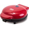DASH Express 8” Waffle Maker for Waffles, Paninis, Hash Browns + other Breakfast, Lunch, or Snacks, with Easy to Clean, Non-Stick Cooking Surfaces – Aqua(Red)