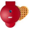 DASH Express 8” Waffle Maker for Waffles, Paninis, Hash Browns + other Breakfast, Lunch, or Snacks, with Easy to Clean, Non-Stick Cooking Surfaces – Aqua(Red Heart)